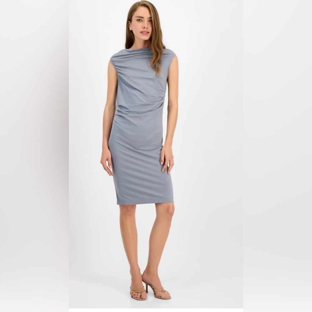 Boss Orange Women's Draped Asymmetric-Neck Dress